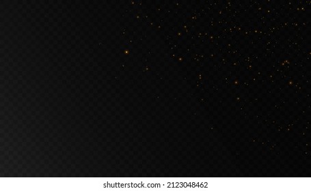 Vector star cloud with dust.Glowing light effect with lots of shining falling glare isolated on dark background.	
