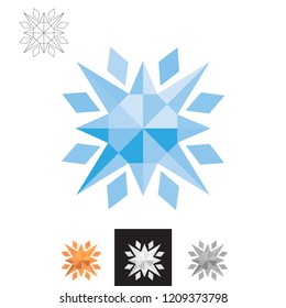 Vector Star Compass Sun Logo Icon