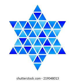 Vector Star Of David Star Mosaic Icon