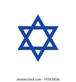 Vector Star of David - symbol of Judaism