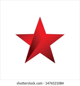 vector star design, colored red and white background.