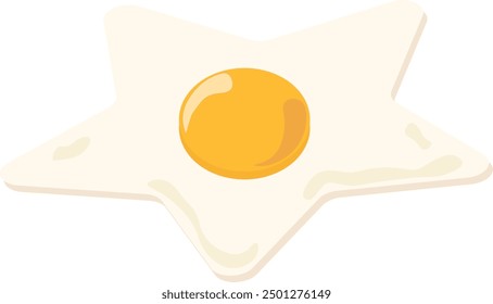vector star egg. Can be used for decoration or covers for children's books, can also be used for food-themed designs.
