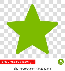 Vector Star EPS vector icon. Illustration style is flat iconic eco green symbol on a transparent background.