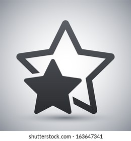 Vector star favorite or best choice icon