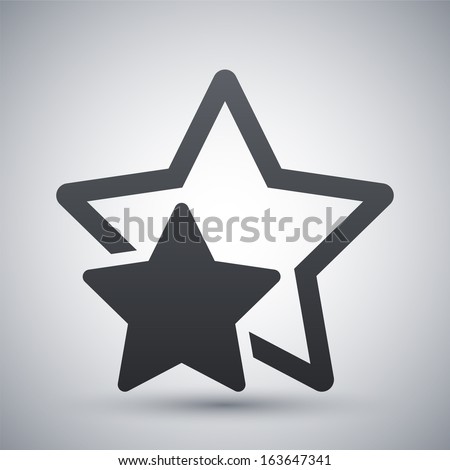 Vector star favorite or best choice icon