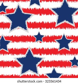 Vector of star and flag symbol or icon, American flag