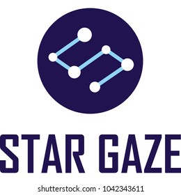 vector star gaze constellation logo icon