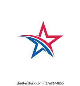vector de diseño de curvas de banda geométrica estrella adaptado al logotipo de producto dinámico