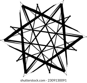 Estrella vectorial con arte y diseño geométricos
