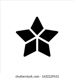 Vector star icon. black rating or favorite symbol with trendy flat style icon for web site design, logo, app, UI isolated on white background