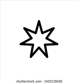 Vector star icon. black rating or favorite symbol with trendy flat outline style icon for web site design, logo, app, UI isolated on white background