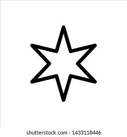 Vector star icon. black rating or favorite symbol with trendy flat outline style icon for web site design, logo, app, UI isolated on white background