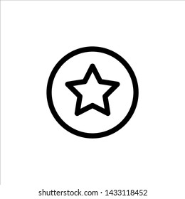 Vector star icon. black rating or favorite symbol with trendy flat outline style icon for web site design, logo, app, UI isolated on white background