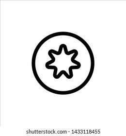 Vector star icon. black rating or favorite symbol with trendy flat outline style icon for web site design, logo, app, UI isolated on white background