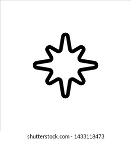 Vector star icon. black rating or favorite symbol with trendy flat outline style icon for web site design, logo, app, UI isolated on white background