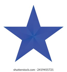 Vector star icon blue sign. vector illustration.