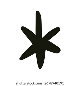 Clipart de ícone de estrela de vetor isolado no plano de fundo branco. Elemento decorativo bonito para design místico halloween.