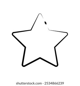 Vector star icon editable on a white background.