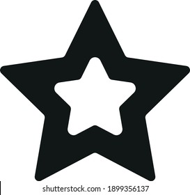 Vektorsternsymbol im Grafikstil, minimalistisches Symbol 10