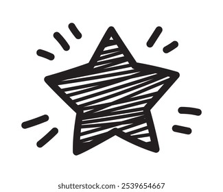 Vector Star Icon. Hand Drawn Star Icon