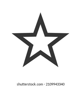 Icono de estrella vectorial aislado. Contorno de estrella negra. Estrella en estilo plano