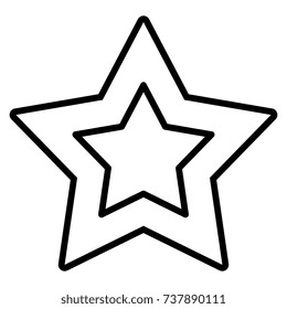 Vector Star Icon Isolated On White Background