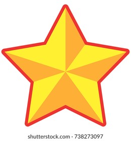 Vector Star Icon Isolated On White Background
