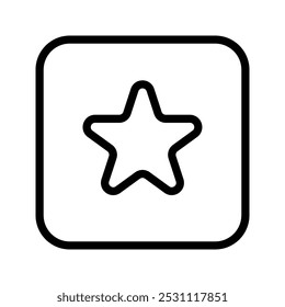 vector star icon on transparent background