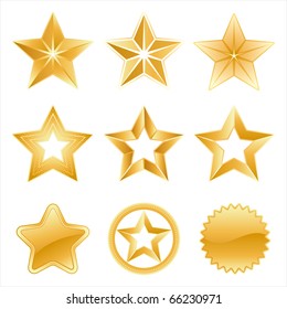 vector star icon set