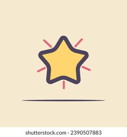 vector of star icon symbol 