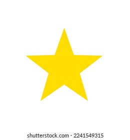vector of the star icon of yellow color. on a white background