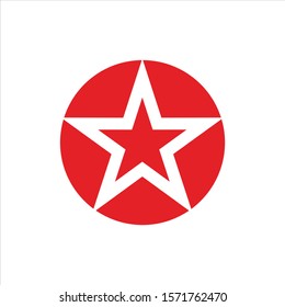 Vector Star Icons with isolated red colors on the background white.