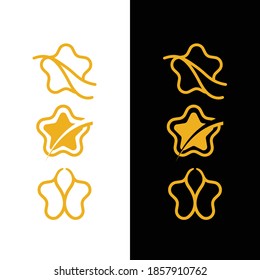 Iconos de estrella de vectores. Diseño de icono de colección. Estrella vectorial aislada de dibujos animados