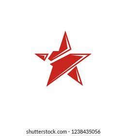 Vector star illustration as the symbol of success. Can be used as the interpretation of totalitarianism as the evil power, ideological propaganda.