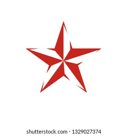 Vector star illustration as the symbol of success. Can be used as the interpretation of totalitarianism as the evil power, ideological propaganda.