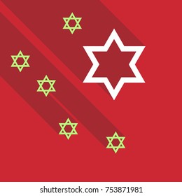 Vector star of Israel icon. Star of David