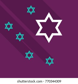 Vector star of Israel icon. Star of David
