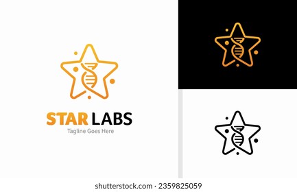 Vector star lab logo design concept, academy logo template