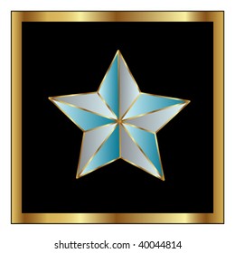 Vector star label