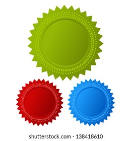 Vector star labels set