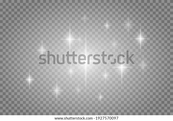 Vector star light glow effect template\
isolated on transparent\
background