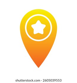 Vector Star Location Pin Icon
