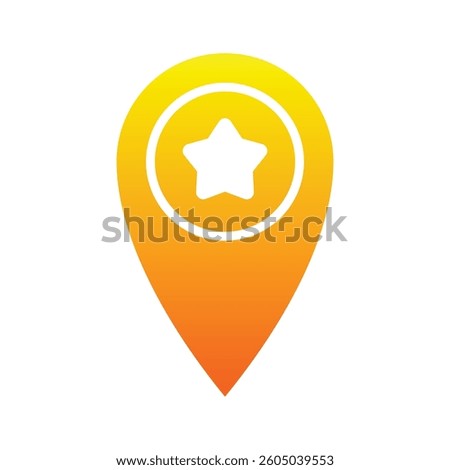 Vector Star Location Pin Icon
