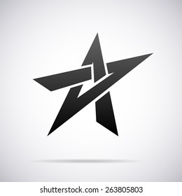 Vector star logo design template