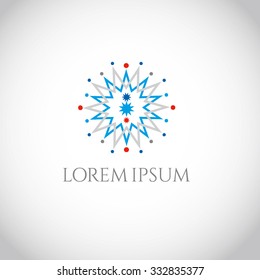 Vector star  logo (sign, symbol, icon, design element). Ornament