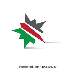 vector of star logo template with shadow in the leg. star move illustration