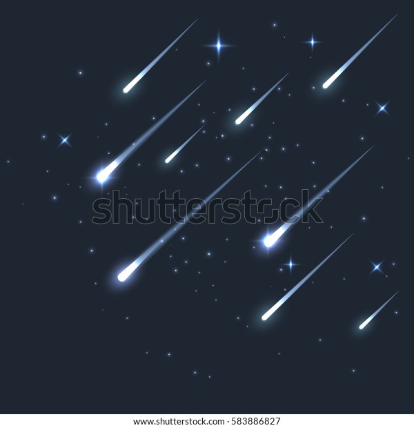 暗く落ちるベクター星隕石 彗星または小惑星の科学の背景 銀河天文学の背景イラスト のベクター画像素材 ロイヤリティフリー 567
