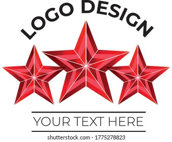 Vector star modern red logotype