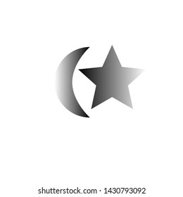 vector of the star and the moon
