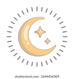 Vektor Star und Mond Cartoon-Stil